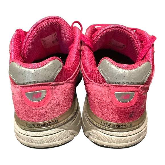 New Balance 990v4 Pink ribbon limeted edition Suede Running Sneakers size 9.5W - Picture 5 of 14